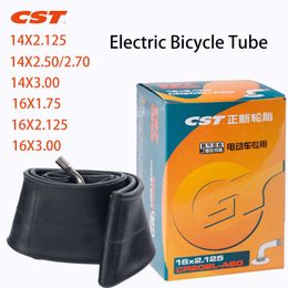 Neumáticos de bicicleta CST 14 16 18 "Electric 14X2.50 Nozel Gas Tickling Children's in 2.5/2.7/2.125 E-bike Camera Ban 0213