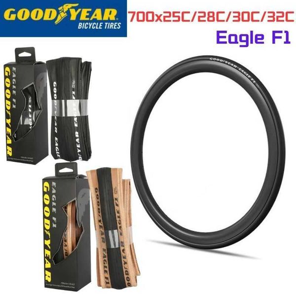 Pneus de vélo Goodyear Pneu Eagle F1 700x25/28C/30C/32C Vélo de route 120TPI Tubeless/Tube Vélo Pneu Pneu Pliable Gravier Vélo Pièces HKD230712