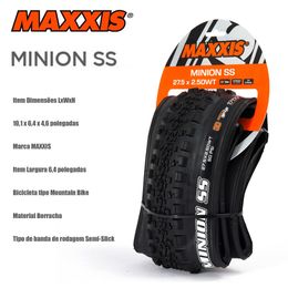Pneus de vélo MAXXIS MINION SS Pneus Max Minion SS 29X2.3 27.5X2.3 EXO/TR 27.5X2.5 Bk Fold/60X2 3Cg/Tr/Wt TUBELESS PNEU DE VTT HKD230712