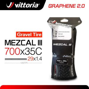 Pneus de vélo Nouveau pneu Vittoria Mezcal III Gravel 700x35C Pneu Tubeless Pliant Noir Gris Pneu de vélo 700c Gravel CX Pneus de vélo tout-terrain HKD230712