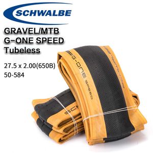 Fietsbanden Schwalbe G-One Speed ​​Foldable Kevlar 27.5x2.00 650B 50-584 TUBELESE BICKEYCLE BAND VAN GRAVEL GMTB Notube Tyre 0213