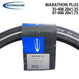 Neumáticos de bicicleta SCHWALBE Marathon Plus 20 pulgadas 35-406 20x1.35 47-406 20x1.75 Bicicleta plegable 7 Nivel SmartGuard Black Reflex Neumáticos Piezas de ciclismo HKD230712