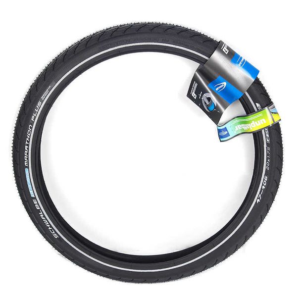 Pneus de vélo Schwalbe marathon plus pneus 16 pouces 406 20 pouces fil d'acier résistant aux coups 16*1.35 20*1.35 1.75 petit diamètre de roue E-Bike pneu HKD230712