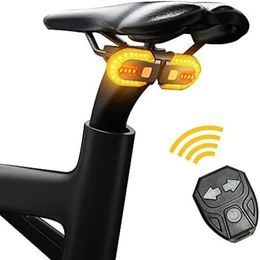 Señal de giro de bicicleta Lámpara de bicicleta de luz trasera LED USB USB recargable Luces inalámbricas ACCESORIOS MTB Tail 2312227