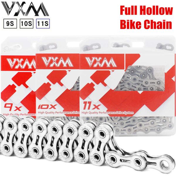 Vélo VXM entièrement creux 9 10 11 116L, chaînes plaquées générales Ultra légères à vitesse Variable, accessoire de vélo 0210