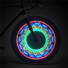 Bike Wheel Light Imperproof Bicycle Spoke Light Safety Pney Light 30 motifs différents changements sans batterie d'accessoires de vélo