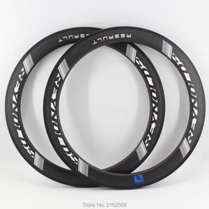 Ruedas de bicicleta 2 uds azul 700C 38 50 60mm bicicleta de carretera mate UD fibra de carbono completa tubular clincher llantas sin cámara ruedas de bicicleta envío gratis 230619