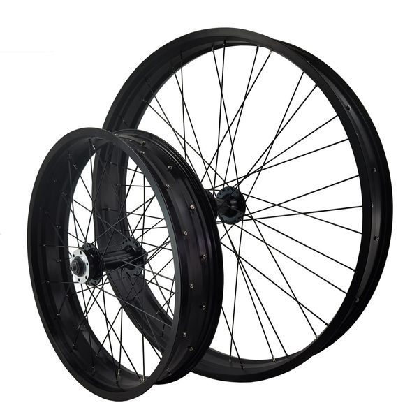 Roues de vélo 36 trous neige alliage d'aluminium 20 