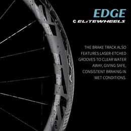 Fiets Wielen ELITEWHEELS EDGE Road Fiets Carbon Wielset Ultralight 1291g 40 50mm Velg Ratchet Systeem 36T HUB Wing 20 Spoke Voor Racing 230621