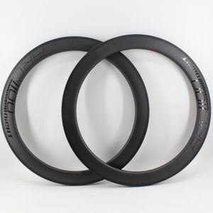 Roues de vélo est 700C vélo de route mat UD roues de vélo en fibre de carbone jantes tubeless tubulaires 50 60mm noir brillant Free ship 230621