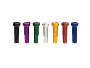 Fietswielen ECHT SAPIM POLYAX SECURE LOCK NIPPELS EXTERN ZWART ROOD 14G 15G 14MM ALUMINIUM LEGERING of MESSING DSN type 231010