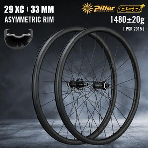 Ruedas de bicicleta RYET 29er MTB Carbono 33mm Ancho Bicicleta de montaña Rimset Straight Pull Hub Boost Wheelset Pillar 1423 Spoke 230621