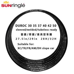 Roues de vélo Sunringle Jantes DUROC 30 35 37 40 42 50 Vtt 27,5 29 pouces Mountain Tubeless Jante à souder 28 32H Cerceaux Largeur Aluminium 230621