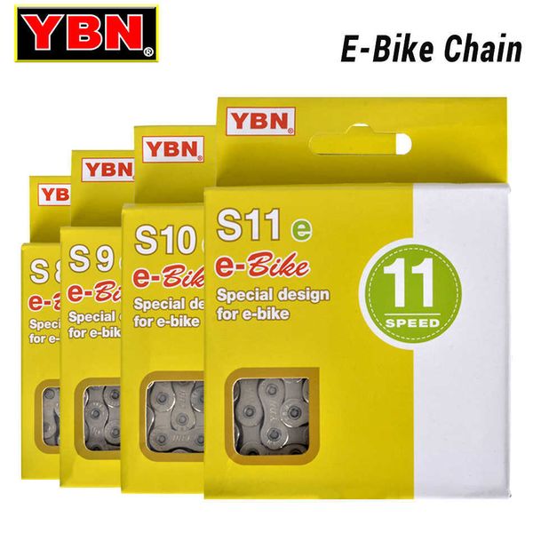 Chaînes de vélo YBN 8/9/10/11/12 vitesses chaîne de vélo électrique conception spéciale pour SHIMANO et système de vélo électrique BOSCH à moteur moyen 0210