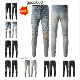 Biker am ami amirlies Kleding amiiri imiri 2024 Nieuwe COOLGUY Aankomst amirly Heren Luxe Broek Designer Denim Jeans Gaten Herenbroek Jean #044 Q3F9 U82K