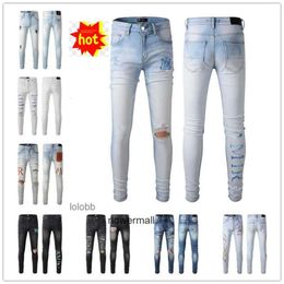 Biker amari Clo amirl amirlies Jean am amis Pantalones imiri amiiri Pantalones Nuevos agujeros Llegadas Hombre COOLGUY Diseñador de lujo Hombre Denim Jeans TOFA