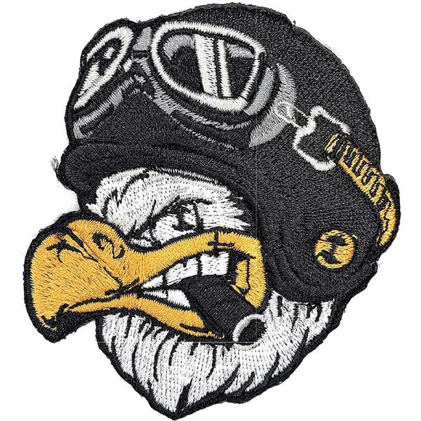 Casco de motorista águila bordado costura nociones hierro en parches para ropa Punk chaqueta chaleco aplique personalizado Patch321T