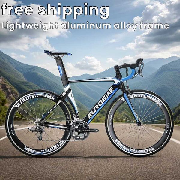 Bikes 14/16Speed Frame en alliage en aluminium 700C vélo de route Double Disc Freak Break the Wind Vaiable Speed Off-Road Road Bike Aldult Student Y240423