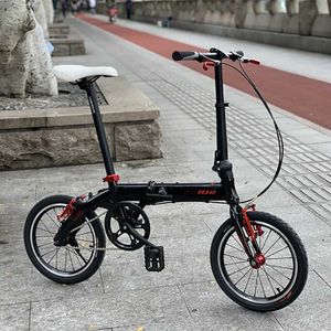 Vélos 16 pouces pliant vélo portable bmx mini vélo à vitesse unique pour les enfants exercice de navettage pour adultes y240423