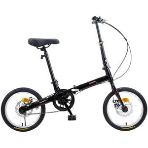 Bicicletas de 16 pulgadas bicicleta plegable para una sola velocidad disco bicicleta ultra luz portátiles pequeños niños adultos estudiantes hombres y mujeres bicicletas