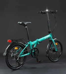 Fietsen 20 inch aluminium legering vouwfiets draagbare volwassen fietsen 7 versnellings vouwfiets voor kinderen student Y240423