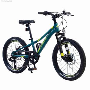 Vélos 20 pouces enfants vélo garçons filles VTT âges 8-14 7 vitesses adolescent enfants enfants vélos suspension avant frein à disque Q231030