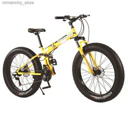 Fietsen 24/26 inch mountainbike voor volwassenen, 21 versnellingen, terreinfiets voor buiten, 4.0 brede banden voor en achter, dubbele schijfremmen, antislippedaal Q231030