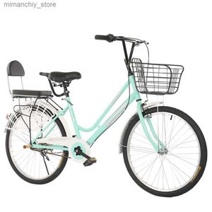 Vélos 24 26 pouces vélo adulte pédale véhicule hommes et femmes étudiant navettage rétro lumière remonter le moral pneu solide Q231030