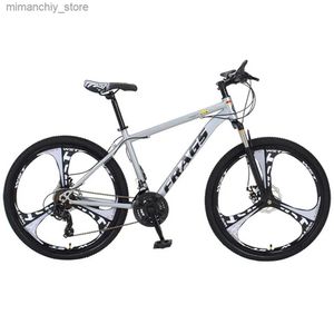 Vélos 24 26 pouces vélo tout Terrain vélo double frein à disque en acier à haute teneur en carbone amortissement région montagneuse adulte Q231030