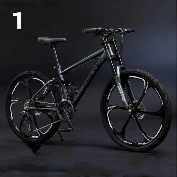 Bicicletas 24 pulgadas 26 pulgadas Amortiguador MTB Bicyc 21/24/27/30 Velocidad Todo terreno Cola suave Bicicleta de montaña de descenso rápido para hombres Q231129