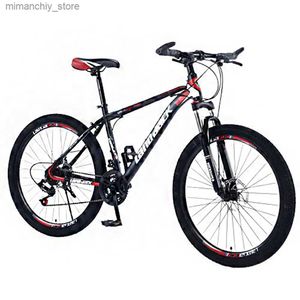 Bikes 24 Inches Bicycle Mountain Bike High Carbon Steel 21/24/27/30 Speed Oil Spring Fork Shock Absorption Unisex Q231030