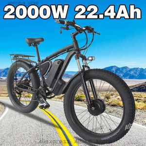 Bikes 26 Fat Tire Bike Ectric Adults 2000W MOTOR55KM / H EBIKE ROVAB 22AH 48V Batterie 21 Speed Snow Beach Ectric Bicyc L48