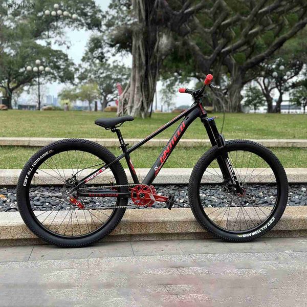 Bicicletas 26 pulgadas bicicleta de montaña MTB marco de aleación de aluminio amortiguación de aire horquilla delantera marcha única bicicleta para niños de alta calidad L240105