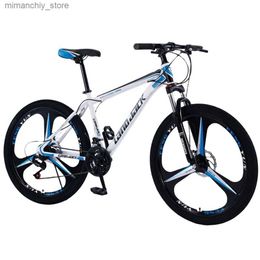 Fietsen 26 Inch Fiets Koolstofstaal Mountainbike 21/24/26/30 Speed Antislipband Een Wiel Dual Schijfremmen Q231030