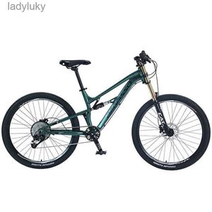 Fietsen 27,5 26 inch zachte staartbiken Hydraulische schijfrem DH -fiets Verstelbare dubbele schouderolie Vork MTB BICYCLEL240105