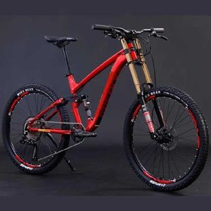 Vélos de montagne à queue doux de 27,5 pouces avec 11 vitesses à double amortissement Downhill Dh Bike Aluminium Alloy MTB pour les freins hydrauliques adultes Q240523