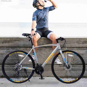 Bikes 28 24 Speed Hybrid Bike 700C Road Bikes for Men Women Adult MTB City Bicycle Commuter Bike with Double Disc Brake Q231030