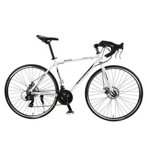 Bikes 700c Aluminium Alloy Adult Road Bicycle 21/27/30 Vaxe Double Disc Brake Racing Curved Road Bike Y240423