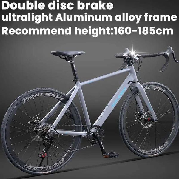 Bikes 700c Aluminium Frame d'alliage Road Bike Double disque frein à l'intérieur du câblage Absorption des chocs de montagne aldult Men Men de femmes Y240423