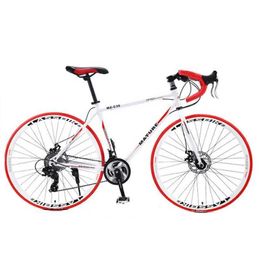 Bicicletas 700C Aluminio Road Bicycle 21 27 30 Speed Bend Doble Discos Discos Sports Sports Student Bicicleta de alta calidad para adultos Y240423