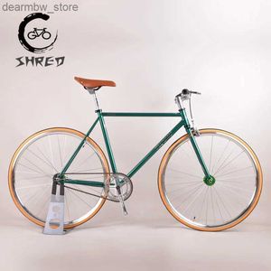 Fietsen 700c Tsunami Fixed Gear Bike 52 cm Chrome Molybdeen Steel Fixie Volledige fiets Sing Speed Track BicyC 25 mm Welset met V Brake L48