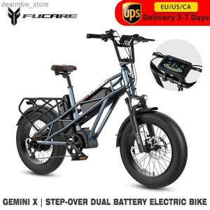 Fietsen 750W Doub Batterij Krachtige Ectric Bicyc Fucare 48V 30Ah 31 mph 20 inch Fatbike Etric Mountain Bike voor volwassen L48