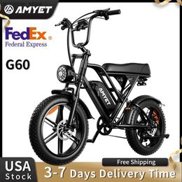 Bikes Amyet V9-G60 Adulte Ectric Bicycle 1000W MOTEUR 48V 20AH 20 POUCLE EVIKE ECTRICE E BICYLEMENT MOUTNAIRE MOTOBILE EBIKES L48