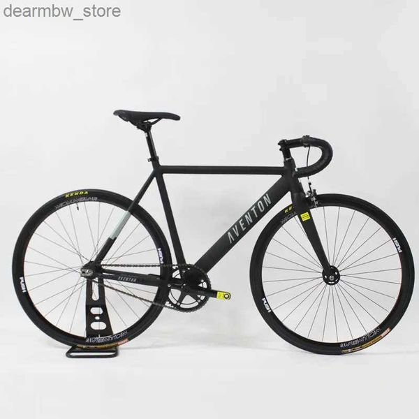 Bikes Aventon Cordoba Fixed Gear Bicycle Sing Speed Track Track Fixed Bicyc 700C Français en carbone en aluminium avec Crank V Frein L48 48T