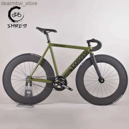 Bikes Colossi Fixed Gear Bike Muscula Frame en aluminium Fork Carbon Sing Speed 53CM 55cm Fixie Track Track