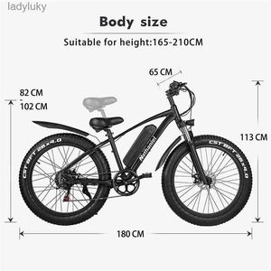 Bicicletas Bicicleta eléctrica 1000W Sport Mountain Snow Electr Bike 4.0 Fat Bike Electrica Bicicleta 17Ah Batería de litio ebike Bicicleta elctricL240105