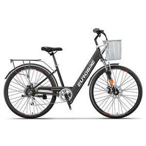 Bikes Electric City Bike avec siège / panier à 2 roues électriques à rayures 36V 350W Batterie cachée Q240523