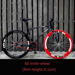 Vélos à vélos fixe Roue de vélo pour le vélo de vélo de ville à vélo fixe à vélo élevé en carbone à haut débit de vélo à vélo à vélo 26 en 51 mm y240423