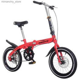 Vélos pliants Bicyc enfant changement de vélo montagne Aldult hors route étudiant aller à l'école amortissement roue une pièce avec panier Q231129