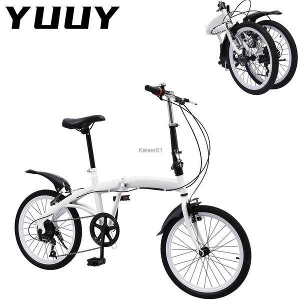 Vélos vélo pliant avec vélo léger réglable en acier au carbone vélo d'exercice long voyage en plein air 7 vitesses 20 pouces